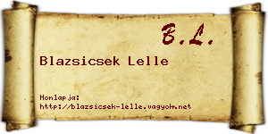 Blazsicsek Lelle névjegykártya